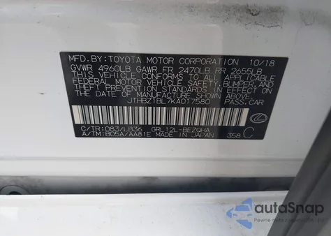 2019 Lexus Gs 350 F Sport z USA, uszkodzony, nr VIN JTHBZ1BL7KA017580